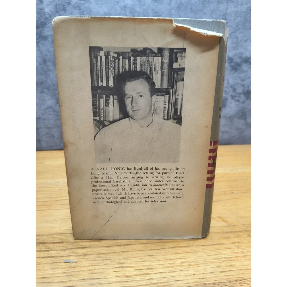 Walk Like A Man by Donald Honig 1961 William‎ Sloane Associates HC/DJ